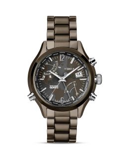 Timex IQ World Time Bracelet Watch, 43mm