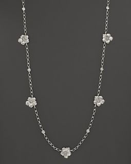 Blossom 7 Small Flower Long Chain Necklace, 46