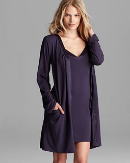 neck chemise short robe with satin trim $ 42 00 $ 75 00 calvin klein