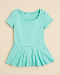 Aqua Girls Peplum Ponte Top   Sizes S XL