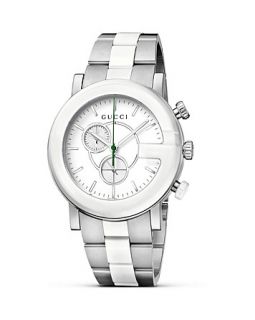 Gucci G Chrono Stainless Steel and Ceramic Bracelet Watch, 44mm
