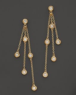 Bezel Earrings in 14K Yellow Gold, .55 ct. t.w.