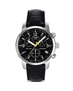 Tissot PRC 200 Mens Black Quartz Chronograph Stainless Steel Watch