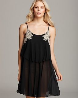 in lace solid georgette chemise price $ 74 00 color black size select