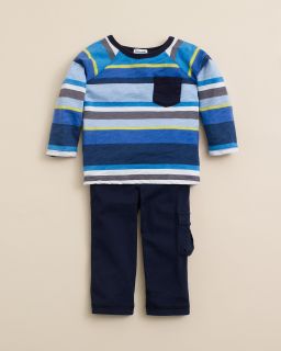 stripe raglan tee pant set sizes 3 24 months price $ 68 00 color wave