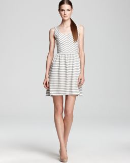 aqua ponte dress mitered stripe price $ 88 00 color grey heather white