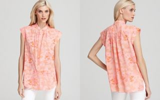 Rebecca Taylor Shirt   Hibiscus Floral Print _2