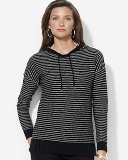 lauren ralph lauren stripe split hem hoodie price $ 109 00 color black