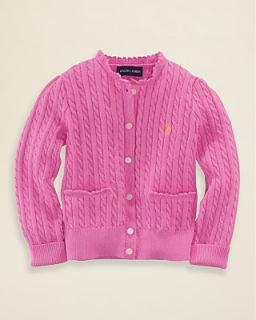 Ralph Lauren Childrenswear Girls Cableknit Cardigan   Sizes 2 6X