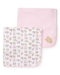 Absorba Infant Girls Swaddle Blankets   2 Pack