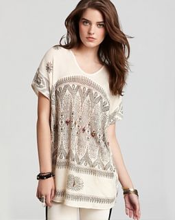 free people tunic byzantine mesh printed price $ 128 00 color antique
