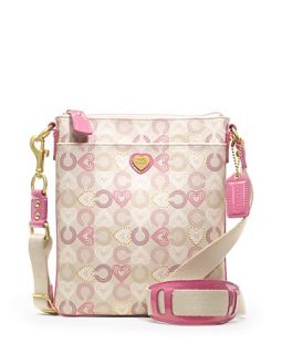 coach heart swingpack price $ 138 00 color pink multicolor brass