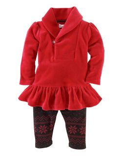 Ralph Lauren Childrenswear Infant Girls Velour Tunic & Snowflake