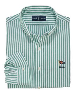 Polo Ralph Lauren Custom Fit Striped Oxford Cotton Stadium Club Shirt