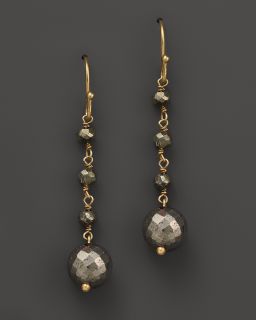 pyrite drop earrings price $ 225 00 color silver quantity 1 2 3 4 5 6