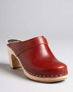 swedish hasbeens wooden clogs slip on price $ 225 00 color cognac size