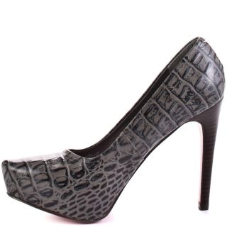 Audra   Dark Grey Croc, Paris Hilton, $89.99,