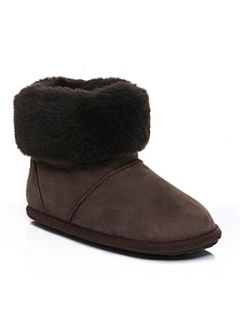 Just Sheepskin Albery sheepskin boot with textile sole Chocolate   