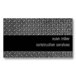 Tech Metallic Construction Auto Reconstruction Business Card Template