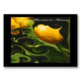 Wild Yellow Tulip Nature Elegant Business Card
