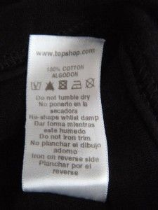 TOPSHOP Petite Black Vest Sequined T Shirt UK Aus 6