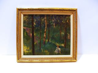 RARE EARLY IMPRESSIONIST OIL BY THEODORE KAUTZKY NA  LISTED ARTIST