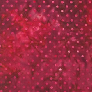 Kaufman ELEMENTALS Handpainted Deep Pink Dots Fabric Quilt Yard Batik