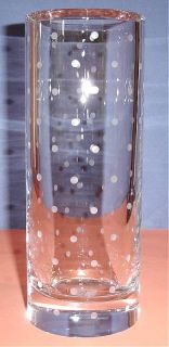 Kate Spade Larabee Dot Cylinder Vase 10H Crystal New