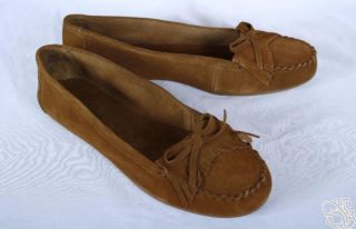 Minnetonka Moccasin Kathleen Kilty Dusty Brown Loafers Womens Shoes
