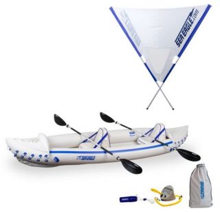 370 Pro 3 Person Inflatable Kayak Canoe Quiksail 45° Boat Sail