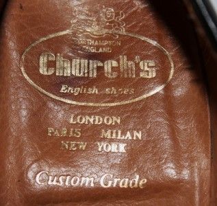 Churchs Custom Grade $655 Keats Burgundy Leather Loafers Shoes 8 5