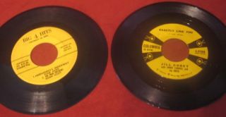 Lot Vintage 45 Records Fisher Pat Boone Corey Scott Ray