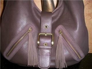 sigrid olsen brown leather bag tote purse handbag