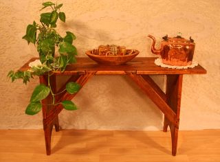 Plant Stand Bench Stool Primitive Early American Shaker
