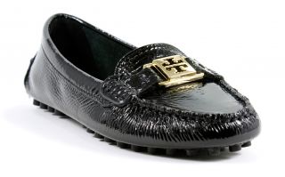 Tory Burch Kendrick Patent Leather Loafers Black Shoes 8 5 New