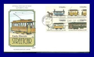 Painted 2062A Early Electricstreetcar Kennebunkport Me Block 4