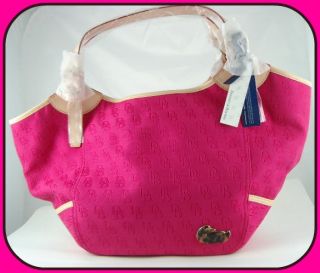 Dooney Bourke Purse Handbag Signature Blend Shadow Medium Valerie Pink