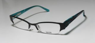 New Kensie Daydream 50 17 135 Black Green Half Rim Eyeglasses Glasses