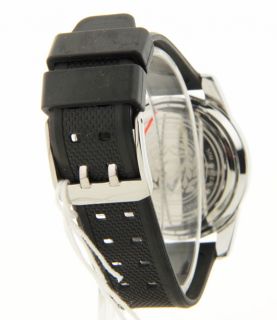 Kenneth Cole Rubber Black White Band Womens Watch RK6011