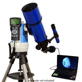 Blue 80mm Automatic Refractor Telescope w Color Camera