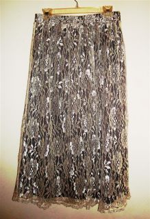 Vtg Lacy Afternoon Shell Kepler Sweater Lace Skirt L