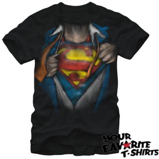 Clark Kent Reveal Superman Costume DC Comics Licensed Adult Shirt s