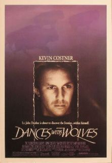 Dances with Wolves 1990 Kevin Costner Movie Poster
