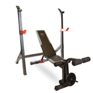 Cap Barbell Two Piece Deluxe Olympic Bench w Squat Rack FM 7105 New