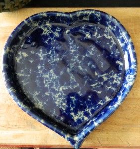 Vintage Bennington Pottery Heart Shaped Plate