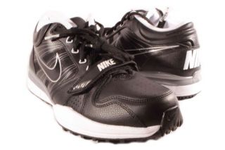 Nike Black White Metallic Silver Trainer 7V7 Sneakers Mens Shoes Med