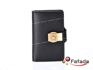 Key Case Holder Changes Cards Purse Wallet Pouch Key Chain Ring Black