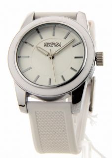 Kenneth Cole Reaction White Aqua Bands Womens RK6012 Rubber Watch