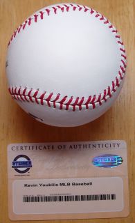 Kevin Youkilis Signed Autographed Ball Steiner COA