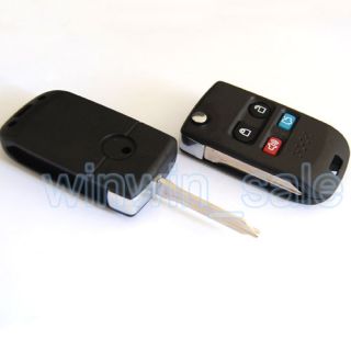 For Ford Expedition Focus 4 Buttons Folding Flip Blank Remote Key Fob